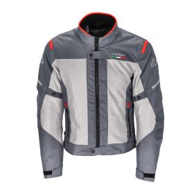 ACERBIS Dual Road Jacke Polyester Straßen genehmigt Rubin Grau/Rot