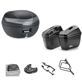 GIVI V40 TECH Top Case Kit E22 Smoked Black 40/22L for SUZUKI DL V-STROM