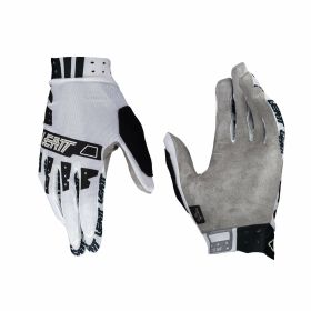 LEATT X-Flow 2.0 Summer MTB Gloves White with 3D Reinforcement and Ventilated Mesh