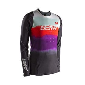 LEATT Moto 4.5 Lite Damen Motocross Trikot Sunburn Schwarz Elastisches Netz