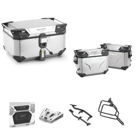 GIVI EVO SMART Valise en Aluminium Grise 58/37-33L pour BMW R GS