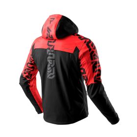 Giacca moto uomo REBELHORN SLASH SPIDER nera/rossa softshell