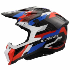 Casco cross LS2 MX703 X-FORCE PHANTOM bianco blu rosso