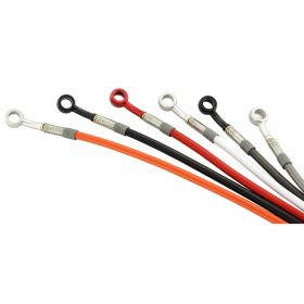 Tubo freno SPIEGLER 1450 mm Stahlflex arancio avvitamento frontale omologato TV
