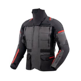 REBELHORN CUBBY V Men's Motorcycle Jacket Black/Anthracite/Red