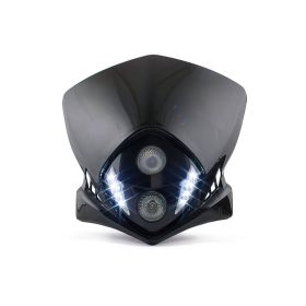 Str8 Schwarze Scheinwerferabdeckung mit LED für KTM Duke II