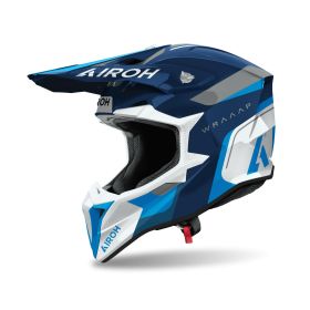 AIROH WRAAAP CONQUER Glossy Blue Motocross Helmet