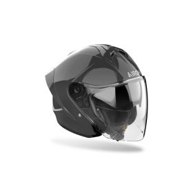 Casque Jet AIROH H 21 Gris Foncé Brillant