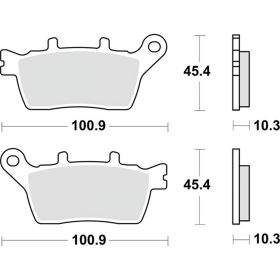 Plaquettes de frein SBS paire en composé fritté 991LS pour YAMAHA