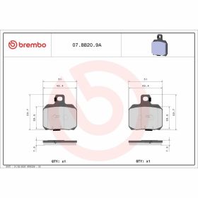 BREMBO 07BB209A Originale Urban Sintered Bremsbeläge Paar