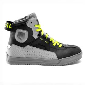 Bottes de moto pour hommes REBELHORN VANDAL II Grises/Jaune fluo
