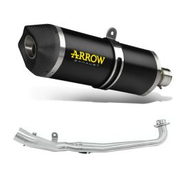 ARROW Race Tech Slip-On Exhaust Dark Aluminum and Collector for Kymco ak 550