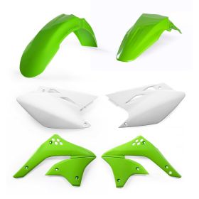 Kit carene 6 pezzi ACERBIS modello 2008 verde/bianco per KAWASAKI KX 450 F