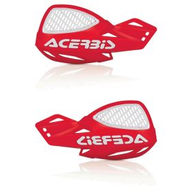 ACERBIS universelle offene Handprotektoren weiß/rot Mx Uniko belüftet