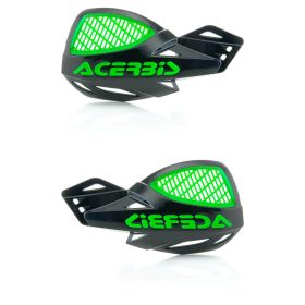 ACERBIS universelle offene Handprotektoren schwarz/grün Mx Uniko belüftet