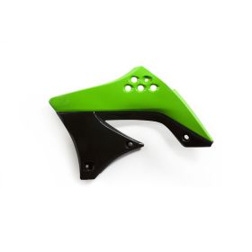 ACERBIS radiator side panels pair 2009 model green/black for KAWASAKI KX 450 F