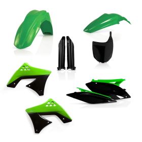 Acerbis Verkleidungskit 9 Teile Modell 2009 Grün/Schwarz für Kawasaki KX 250 F