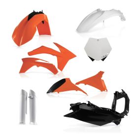 Kit carene 10 pezzi ACERBIS modello 2011 arancio/bianco/nero per KTM