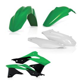 Kit de carénage ACERBIS 6 pièces modèle 2016 vert/blanc pour KAWASAKI KX 250 F