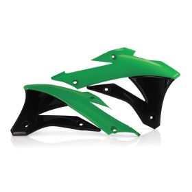 Coppia fianchetti radiatore ACERBIS verdi/neri per KAWASAKI