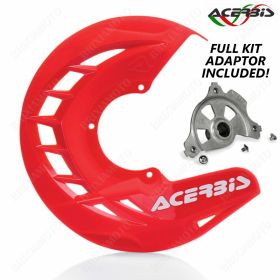 KIT ADAPTER + BREMSABDECKUNG X-BRAKE ROT HONDA CR 125/250 04/07