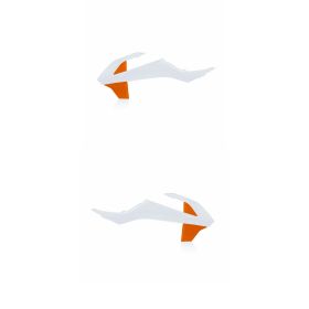 Coppia fianchetti radiatore ACERBIS bianchi/arancio