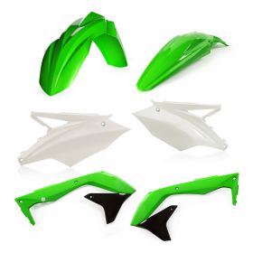 Kit carene 6 pezzi ACERBIS verde/bianco per KAWASAKI KXF 450 - USA