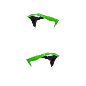 ACERBIS Grüne/schwarze Kühler-Seitenteile für KAWASAKI