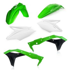 Kit carene 6 pezzi ACERBIS verde/bianco per KAWASAKI KX 250 F