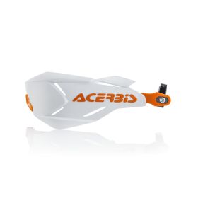 0022397.229 COPPIA PARAMANI COMPLETI ACCIAIO ENDURO X-FACTORY BIANCO ARANCIO