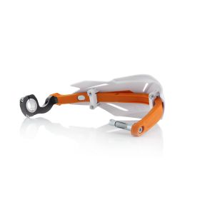 0022397.229 COPPIA PARAMANI COMPLETI ACCIAIO ENDURO X-FACTORY BIANCO ARANCIO