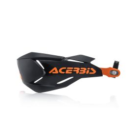 0022397.313 COPPIA PARAMANI COMPLETI ACCIAIO ENDURO X-FACTORY NERO ARANCIO