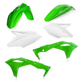 Kit carene 6 pezzi ACERBIS modello 2019 verde/bianco per KAWASAKI