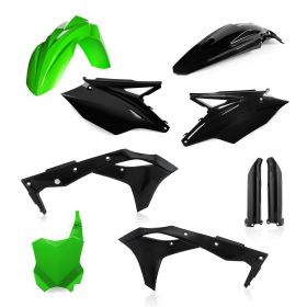 ACERBIS 9-teiliges Verkleidungskit Schwarz/Grün für KAWASAKI
