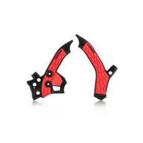 ACERBIS X-Grip Rahmenprotektor Schwarz/Rot für HONDA