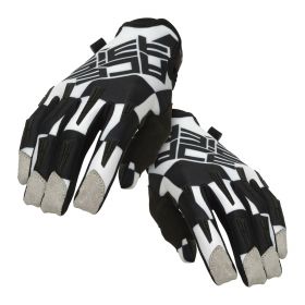 Motocross Enduro Gloves ACERBIS MX X-H Approved Black White