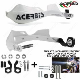 KIT ADAPTERN + HANDPROTEKTOREN RALLY PRO WEISS HONDA AFRICA TWIN CRF 1000L 16/18