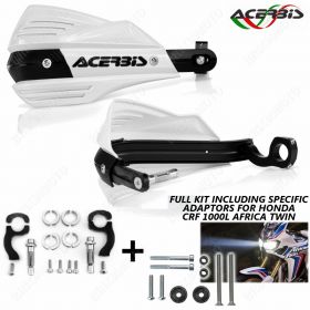 KIT ADAPTEURS + PROTEGE-MAINS X-FACTOR BLANC AFRICA TWIN ADVENTURE SPORTS 16/18