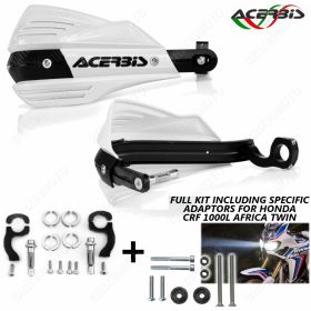 KIT ADAPTERN + HANDPROTEKTOREN X-FACTOR WEISS AFRICA TWIN ADVENTURE SPORTS 16/18