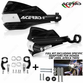 PAAR HANDPROTEKTOREN + ADAPTERN X-FACTOR SCHWARZ AFRICA TWIN CRF 1000L 16/18