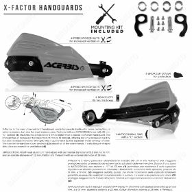 PAAR HANDPROTEKTOREN + ADAPTERN X-FACTOR SCHWARZ AFRICA TWIN CRF 1000L 16/18