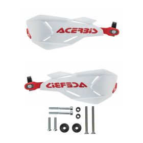 ACERBIS X-Factory Geschlossene Handguards Weiß/Rot und Montagesatz