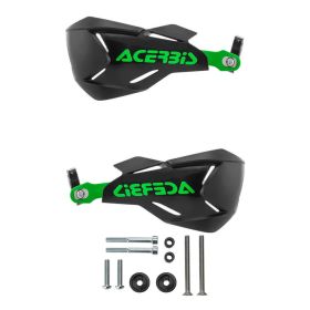 ACERBIS X-Factory Geschlossene Handguards Schwarz/Grün und Montagesatz