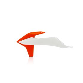Coppia fianchetti radiatore ACERBIS bianchi/arancio per KTM
