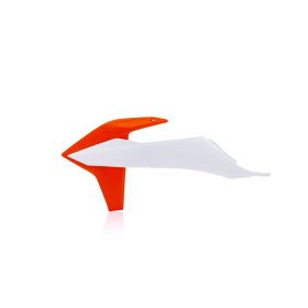 Coppia fianchetti radiatore ACERBIS bianchi/arancio per KTM