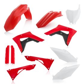 Kit carene 11 pezzi ACERBIS rosso/bianco per HONDA CRF RX