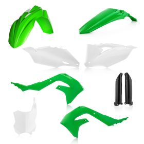 Kit carene 9 pezzi ACERBIS verde/bianco per KAWASAKI