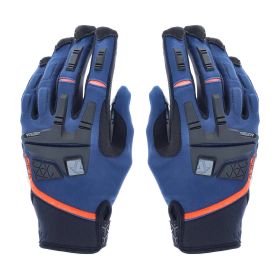Guanti Motocross Enduro ACERBIS CE X-ENDURO Omologati Blu Arancio