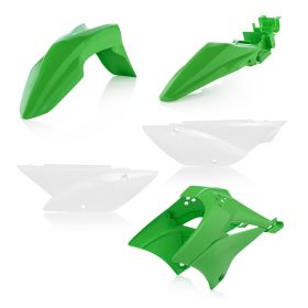 Kit de carénage ACERBIS 5 pièces vert/blanc pour KAWASAKI KLX 110