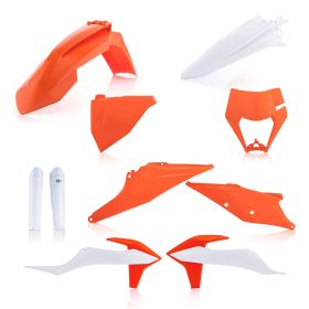 Kit carene 10 pezzi ACERBIS modello 2023 arancio/bianco per KTM
